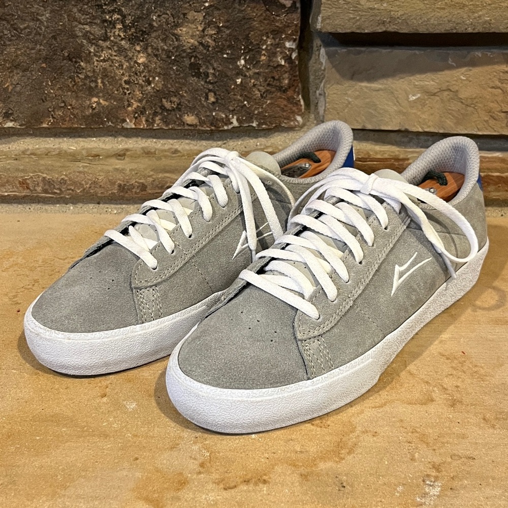 Lakai Newport Gray Suede Skate Sneakers